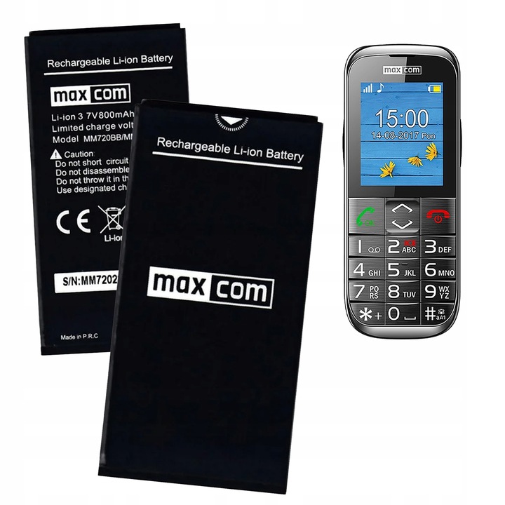 NOWA ORYGINALNA BATERIA DO MAXCOM MM720 MM721 MM720BB MM721BB