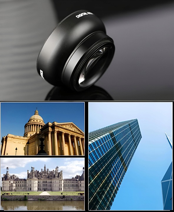 OBIEKTYW 2w1 MACRO + SZEROKOKĄTNY DO TELEFONU