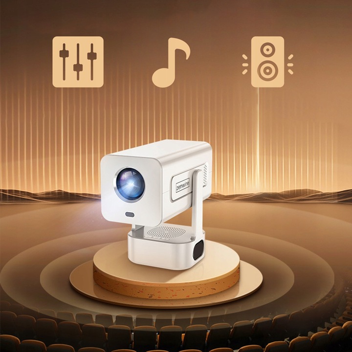 Mini Projektor Przenośny Rzutnik Android 13 WiFi 360 Full HD 4K do