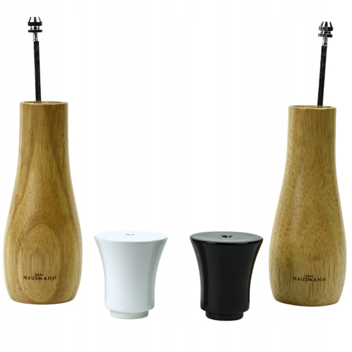 MŁYNEK RĘCZNY DO SOLI i PIEPRZU DREWNIANY ZESTAW 2