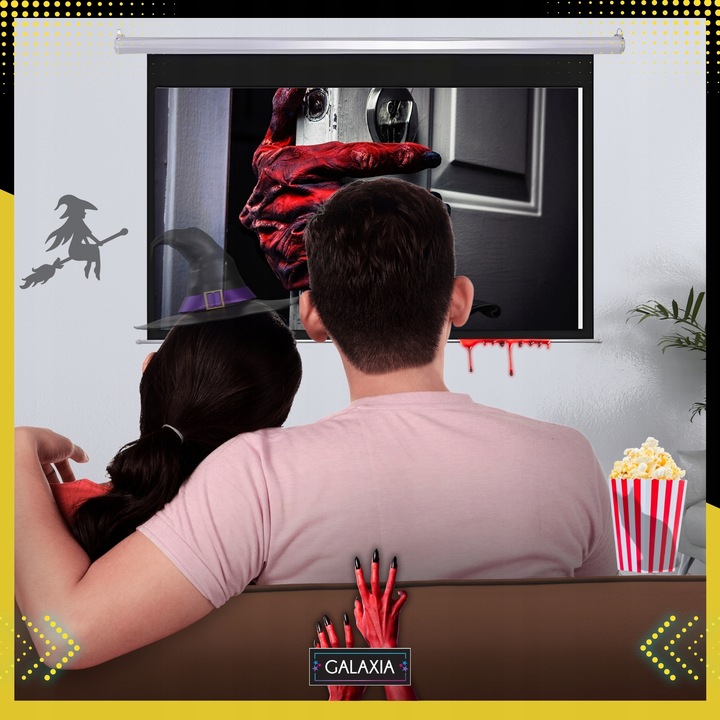 EKRAN PROJEKCYJNY ELEKTRYCZNY 100 CALI Do Projektora Do Rzutnika Z