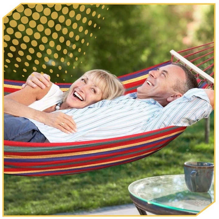 HAMAK OGRODOWY 2 OSOBOWY HUŚTAWKA XXL MOCNY WZMOCNIONY PAŁĄK DUŻY + TORBA