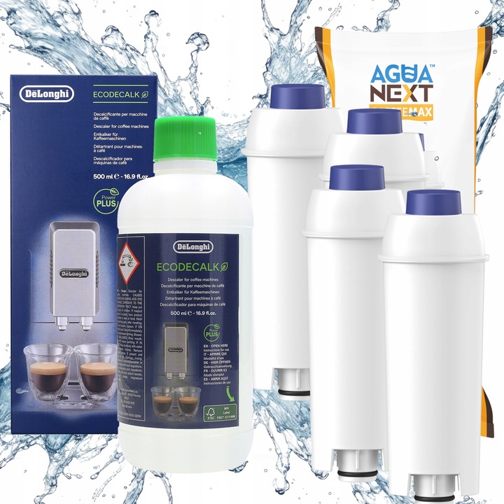 Odkamieniacz Delonghi + Agua Next filtr do wody do ekspres Delonghi 4