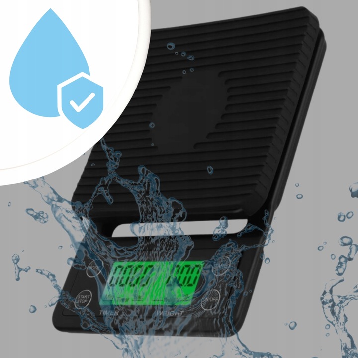 WAGA KUCHENNA ELEKTRONICZNA PRECYZYJNA Z WYŚWIETLACZEM 5000g 1g TIMER