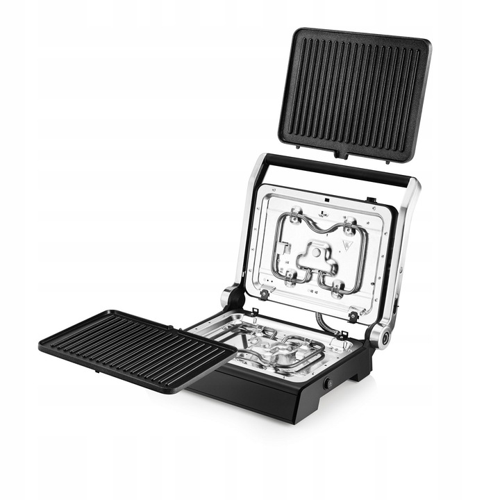 GRILL ELEKTRYCZNY Z REGULACJĄ TEMPERATURY 5 PROGRAMÓW ROZKŁADANY LED