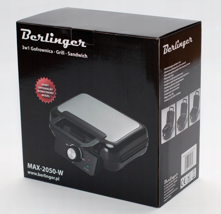 Gofrownica 3w1 – opiekacz, toster, grill, regulacja temperatury,