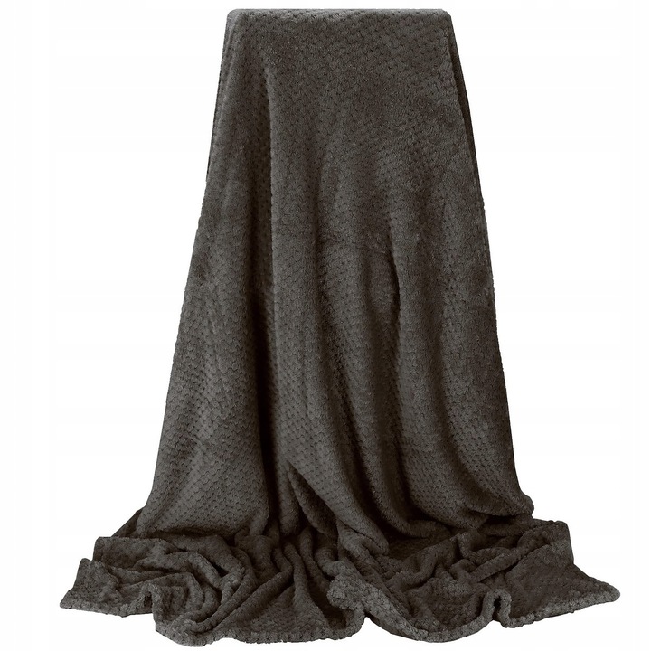 GRUBY KOC CIEPŁY NARZUTA DWUSTRONNA NA ŁÓŻKO KANAPĘ 220x200 cm PLED MIĘKKI