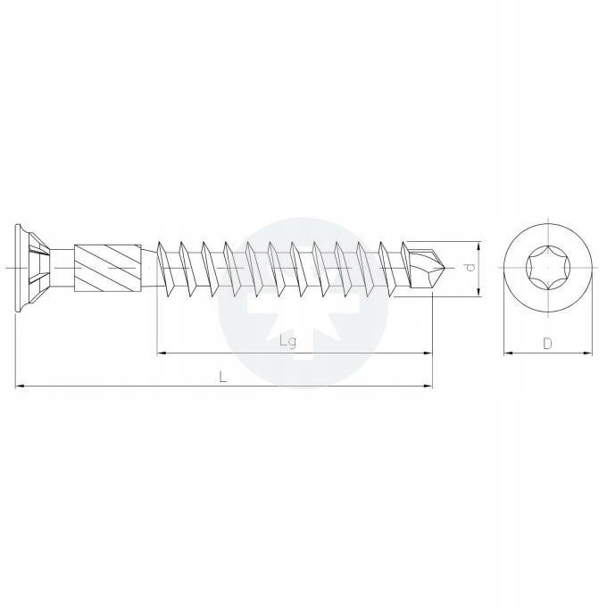 WKRĘT KONFIRMAT DO PŁYTY MEBLOWEJ I DREWNA SAMOWIERCĄCY 4x50 - 200