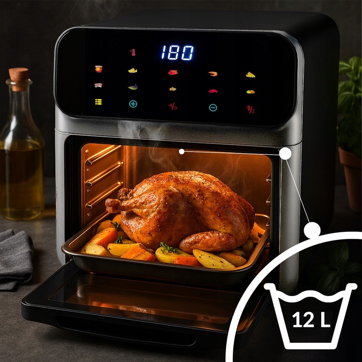 FRYTKOWNICA BEZTŁUSZCZOWA AIR FRYER 8,5L PIEKARNIK 1350W 10 TRYBÓW