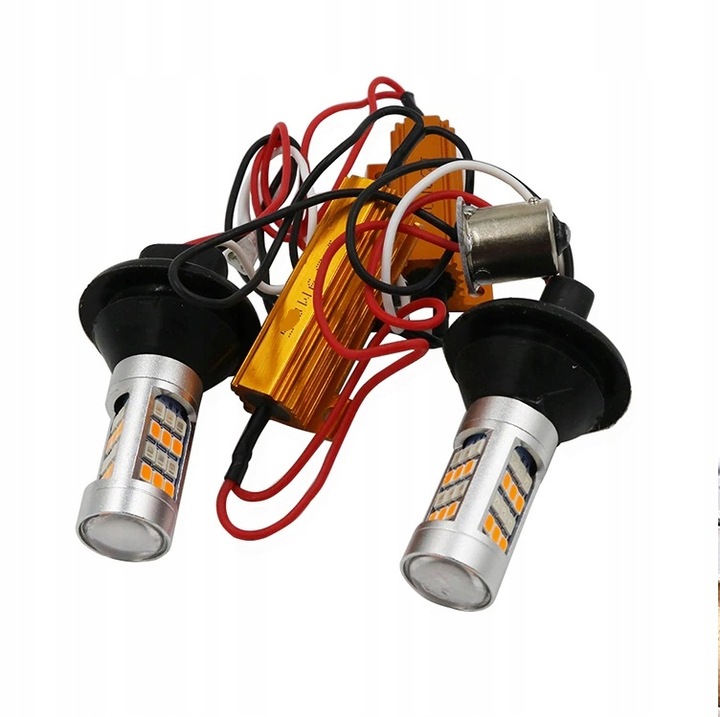 2W1 Światła DZIENNE I KIERUNKOWSKAZY LED DRL P21W