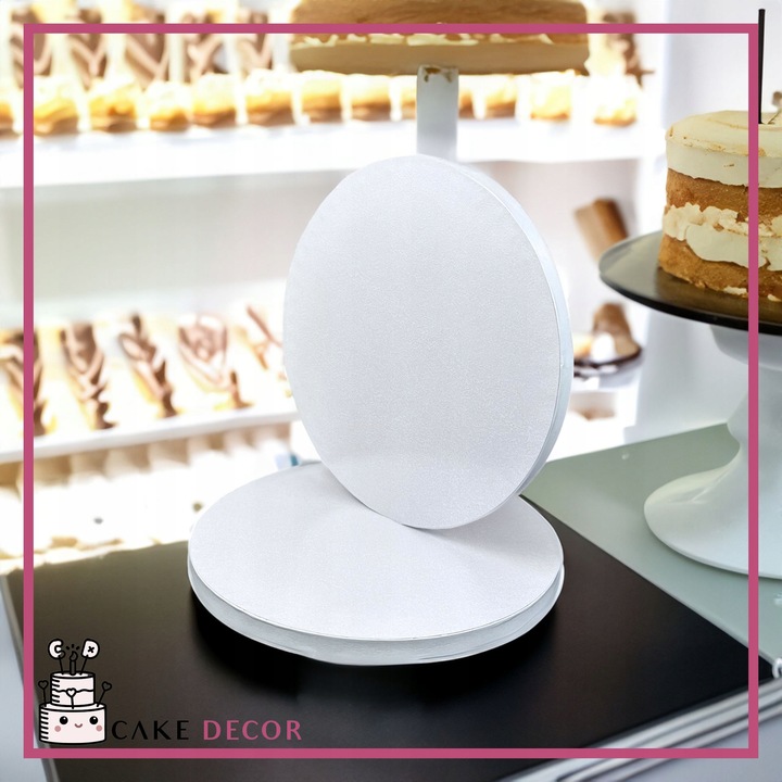 Podkład pod tort gruby Biały 40 cm Cakedecor