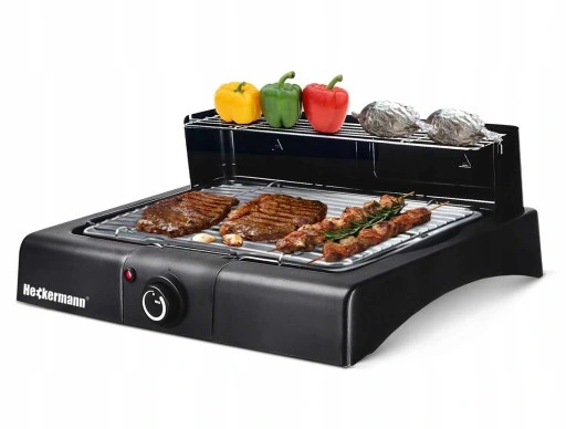 DUŻY GRILL ELEKTRYCZNY OGRODOWY STOJĄCY 2000W 2w1