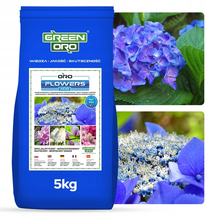 Nawóz do Hortensji Rododendronów Borówki Azalii Magnolii 5kg 100 dni