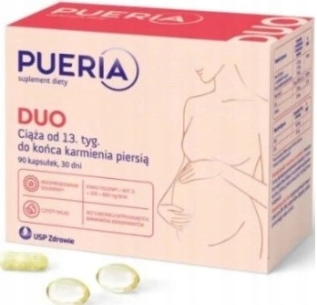PUERIA UNO + DUO witaminy dla kobiet w ciąży 60+90