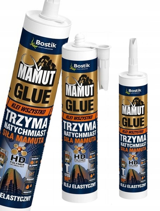 Klej UNIWERSALNY/lamele Montażowy MAMUT Glue BIAŁY 290 ml SUPERMOCNY !!!