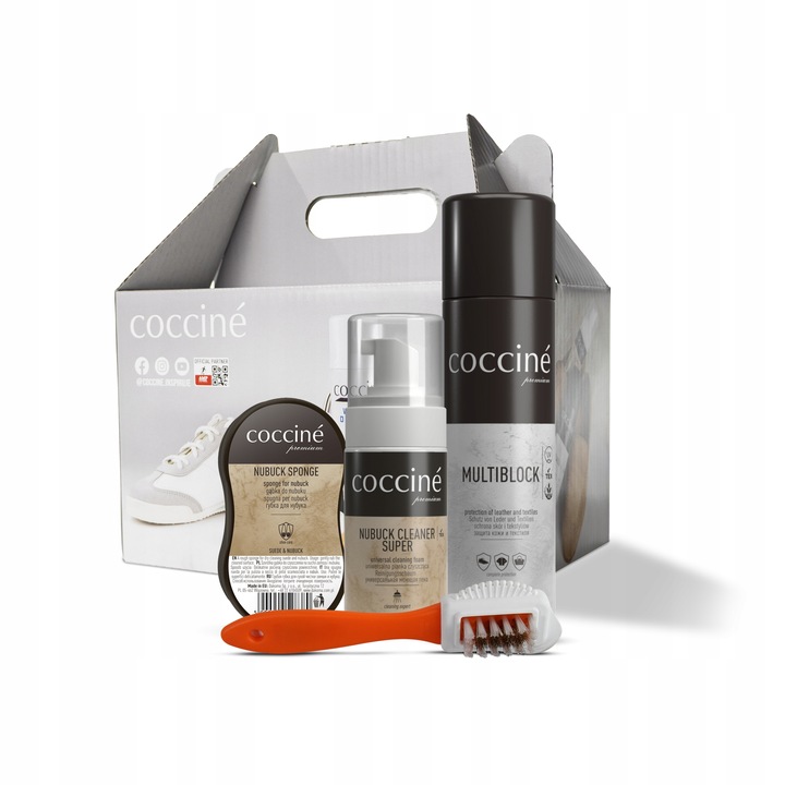 COCCINE ZESTAW DO OCHRONY BUTÓW ZAMSZ I NUBUK UNIWERSALNY IMPREGNAT