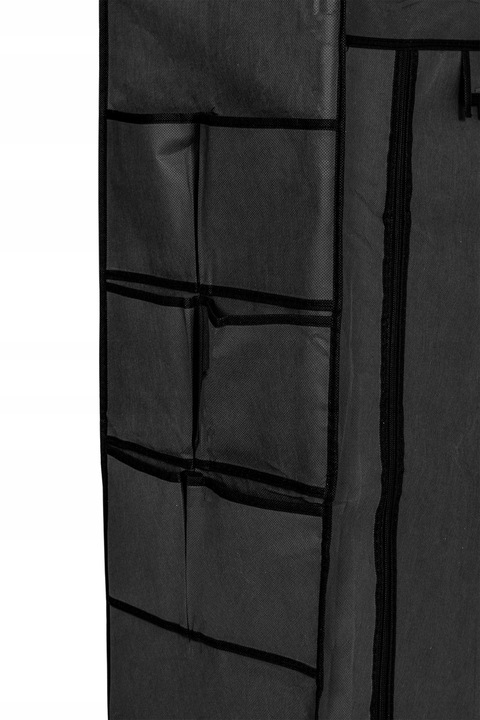 SZAFKA NA BUTY CZARNA TEKSTYLNA REGAŁ STOJAK PÓŁKI GARDEROBA ORGANIZER