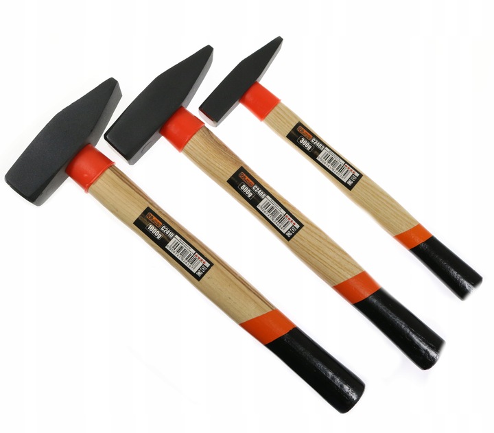 MŁOTEK ŚLUSARSKI ZESTAW KOMPLET 3 MŁOTKÓW MŁOTKI