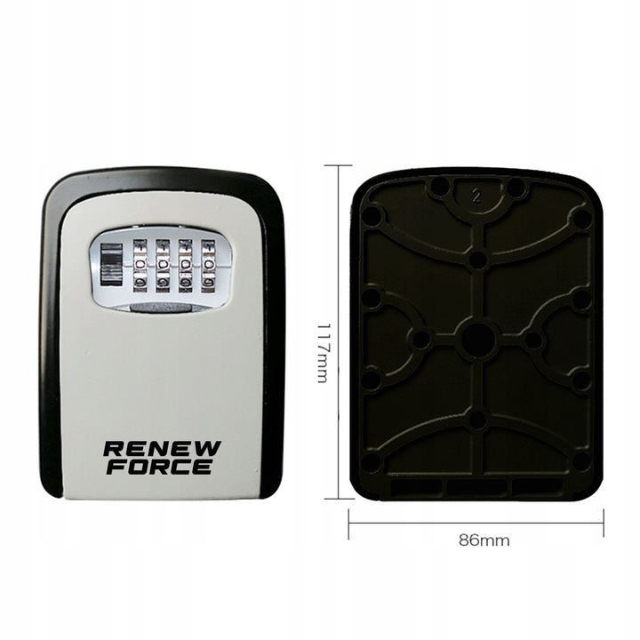 Metalowy Sejf na Klucze Zewnętrzny Skrzynka Szafka Kasetka na Szyfr Kod
