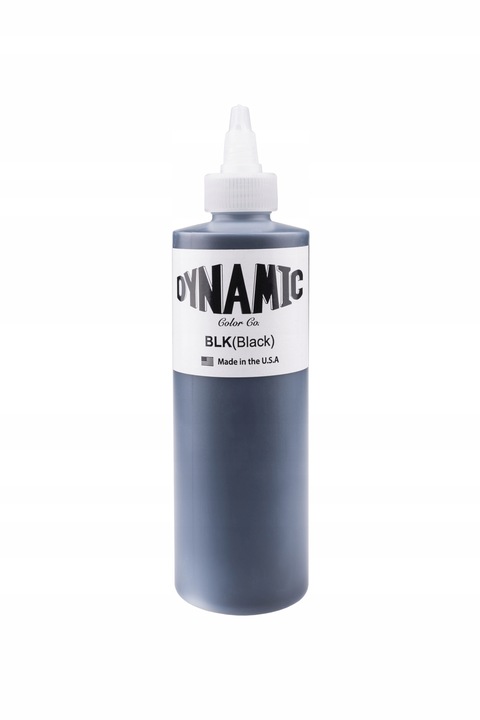 DYNAMIC BLACK | 240 ml | Farba do nauki tatuowania | Tusz | Czarna