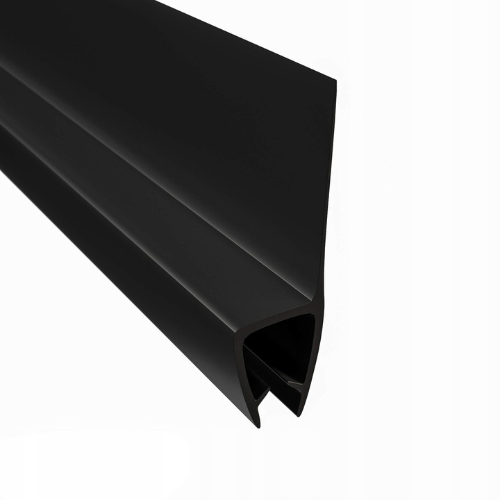 2M CZARNA USZCZELKA PIONOWA DO PARAWANU KABINY PRYSZNICOWEJ PARAWANU 6-8 MM