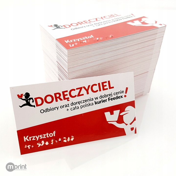 WIZYTÓWKI DWUSTRONNE 1000 SZT, DRUK WIZYTÓWEK, SZTYWNE, GRUBE, KREDA 350g