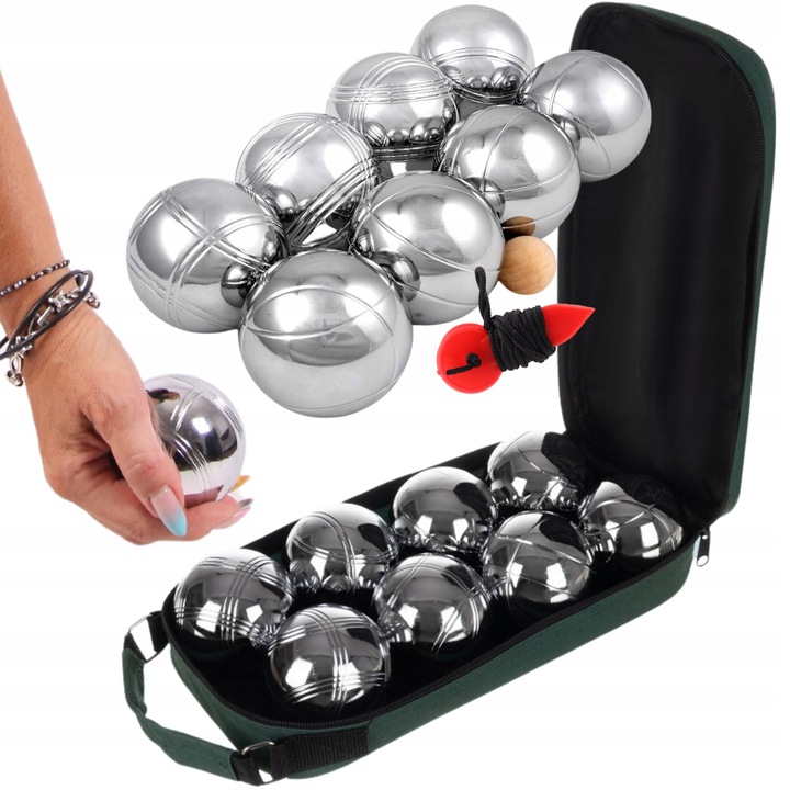 Kule Bule Boule do Gra Gry w Bocce Bocze 8 szt Kul z etui grawerem solidne