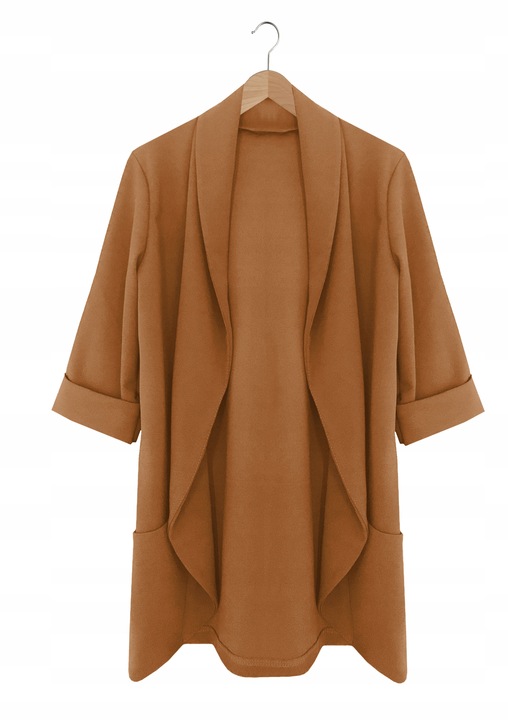 Marynarka damska żakiet NARZUTKA elegancka model MIA damska BEŻOWY