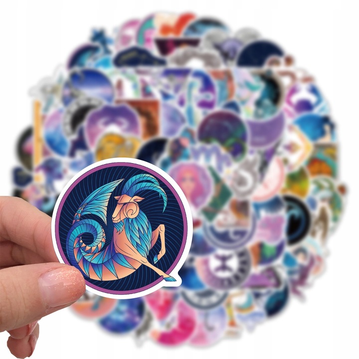 NAKLEJKI STICKERS BOMB MIX ZODIAK WLEPY 100 SZT