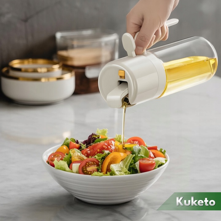 SPRYSKIWACZ DO OLIWY OLEJU SZKLANY DOZOWNIK W SPRAYU POJEMNIK DUŻY 550ml