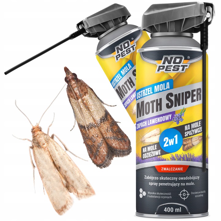 ŚRODEK SPRAY NA MOLE ODZIEŻOWE SPOŻYWCZE MUCHY NO PEST 400ML MOTH