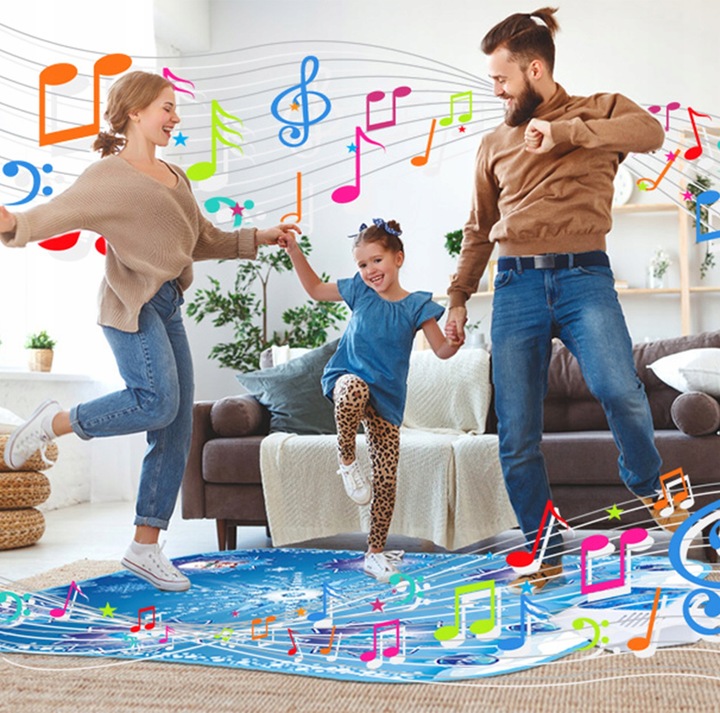 MATA DO TAŃCZENIA MUZYCZNA GRA ZRĘCZNOŚCIOWA KRAINA LODU MUZYKA BLUETOOTH