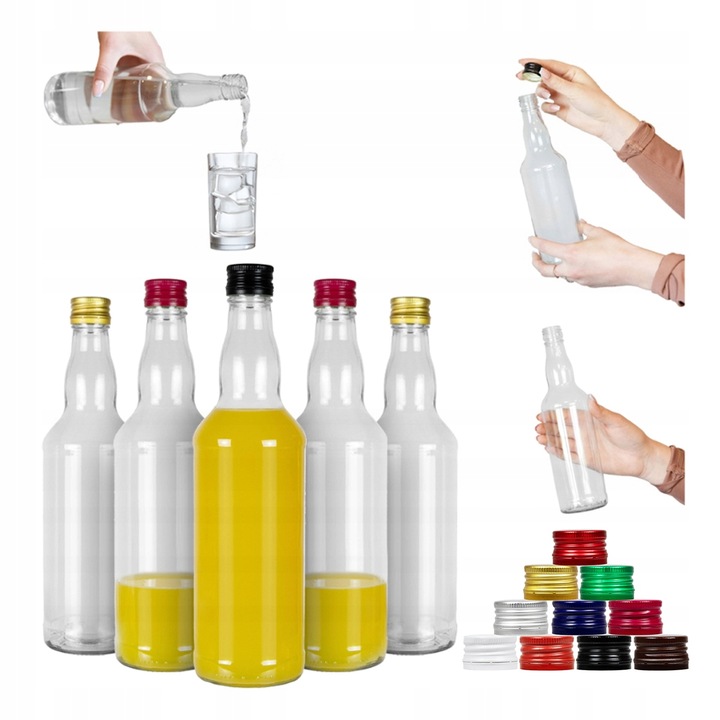 50x Butelki szklane MONOPOL 0.5l na wódkę butelka szklana monopolowa 500 ml