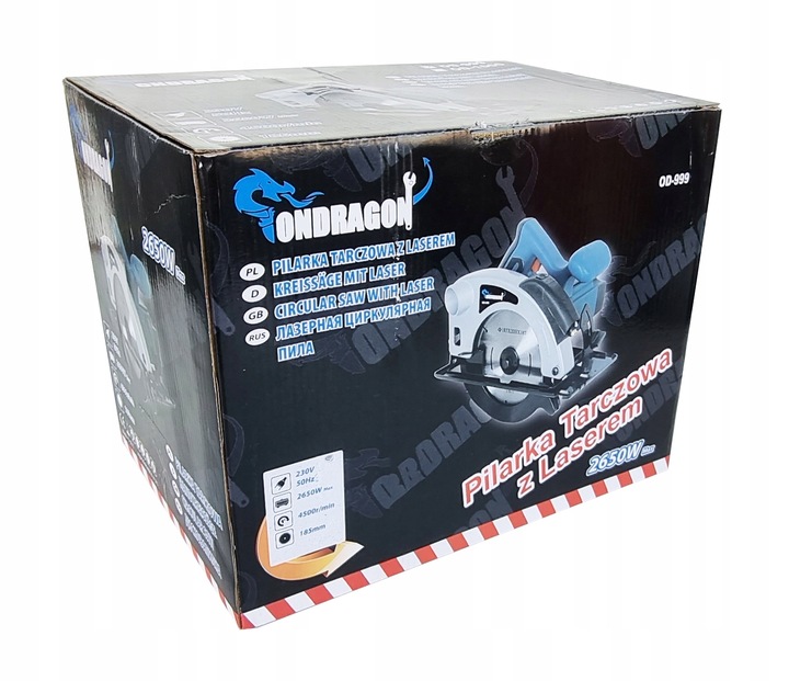 PILARKA PIŁA TARCZOWA RĘCZNA DO DREWNA LASER 2650W