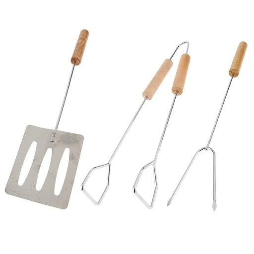 ZESTAW AKCESORIÓW SZTUĆCÓW PRZYBORY DO GRILLOWANIA GRILLA 3 ELEMENTY