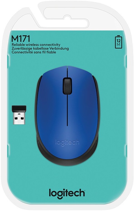 Mysz Logitech 910-004640 (optyczna; 1000 DPI; kolor niebieski