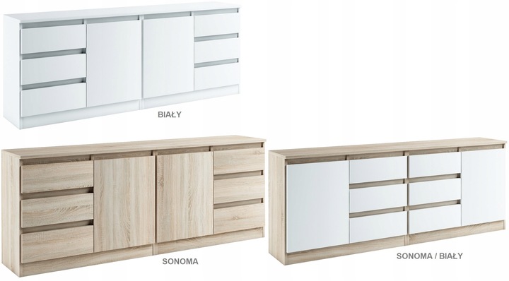 028055 KOMODA / ZESTAW 2d6s/200cm - CZARNY / WOTAN / WOTAN # KOLORY