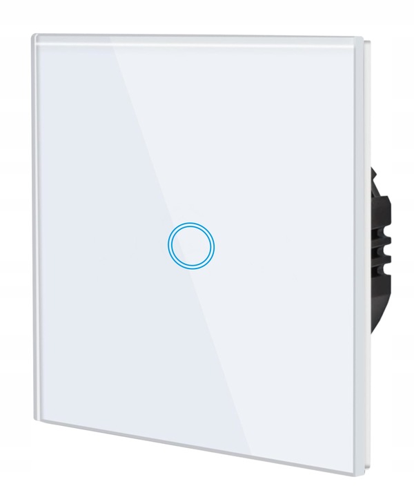 WŁĄCZNIK ŚWIATŁA SZKLANY DOTYKOWY POJEDYNCZY BIAŁY WIFI TUYA LED SZKŁO