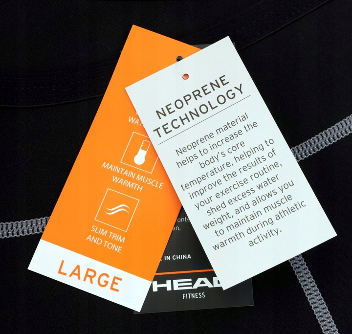 HEAD FITNESS Spodnie na siłownie szorty neopren Termiczne SIŁOWNIA Męskie L