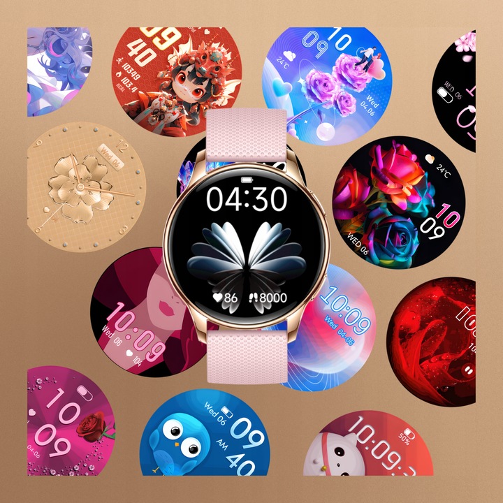 SMARTWATCH ZEGAREK DAMSKI MENU POLSKIE FUNKCJA DZWONIENIA SMART WATCH PULS