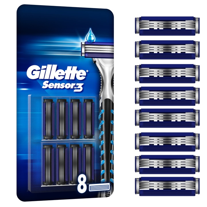 Gillette Blue 3 sensor wkłady ostrza 8 szt