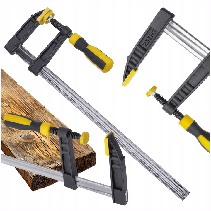 Ścisk Stolarski Do Drewna Zacisk Uchwyt 80x400mm Warsztatowy Śrubowy