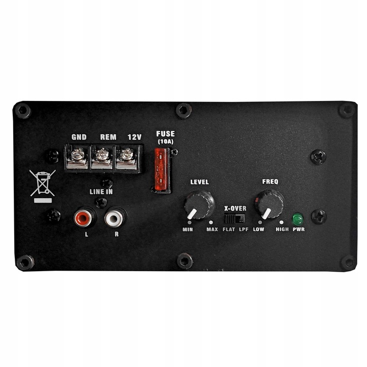 SKRZYNIA BASOWA TUBA OBUDOWA SUBWOOFER + WZMACNIACZ KABLE PRZEWODY