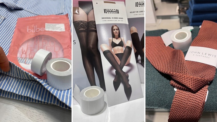 Taśma do ubrań ciała dwustronna silna gruba 3cm