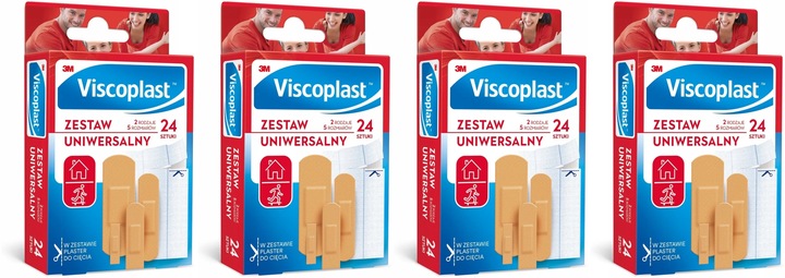 Viscoplast Zestaw Uniwersalny Plastry 24 sztuki