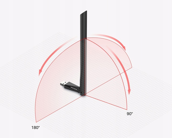 Karta sieciowa Mercusys Adapter WIFI AC650 +ANTENA