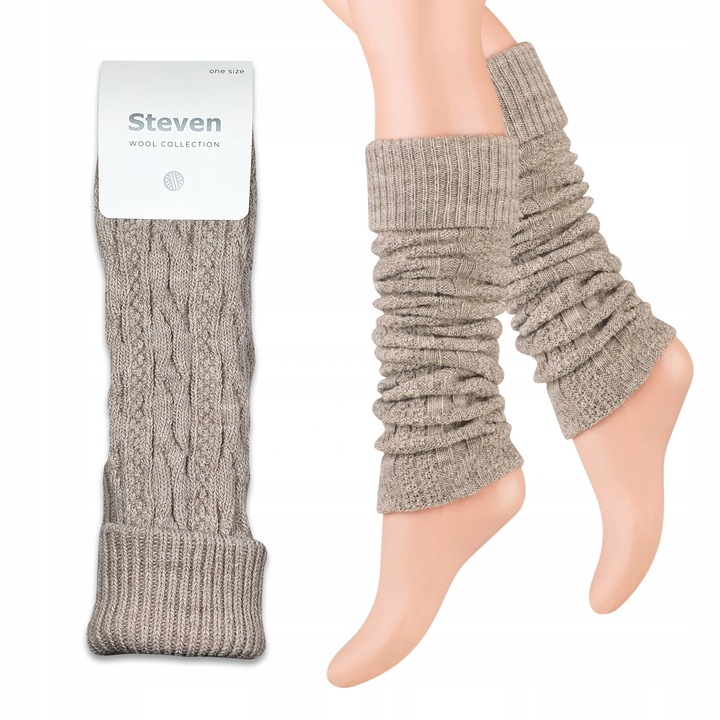 STEVEN 095 WEŁNIANE getry damskie młodzieżowe OCIEPLACZE