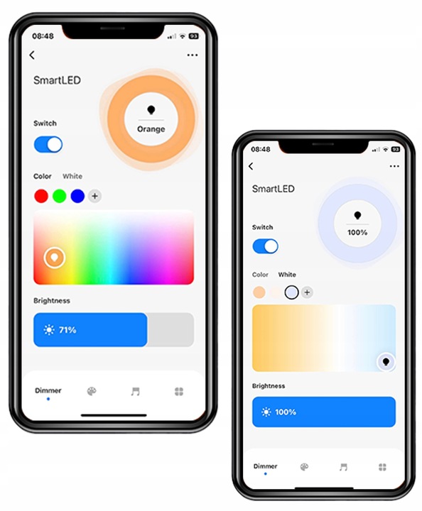Żarówka LED E27 RGB CCT + biały WiFi TUYA SMART inteligentna aplikacja