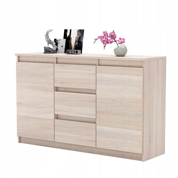 Komoda 120cm szafka z szufladami Sonoma Aga do salonu duza