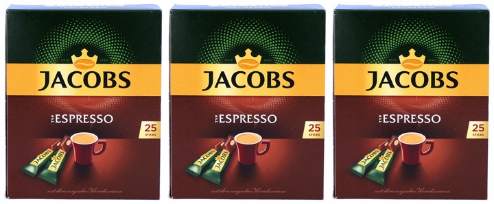 Kawa rozpuszczalna Jacobs Espresso w saszetkach 3x25 saszetek 45g z Niemiec